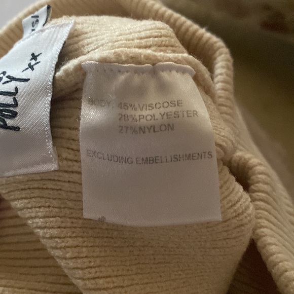 Princess Polly Knit Cream Wide Leg Sweats - Picture 3 of 3